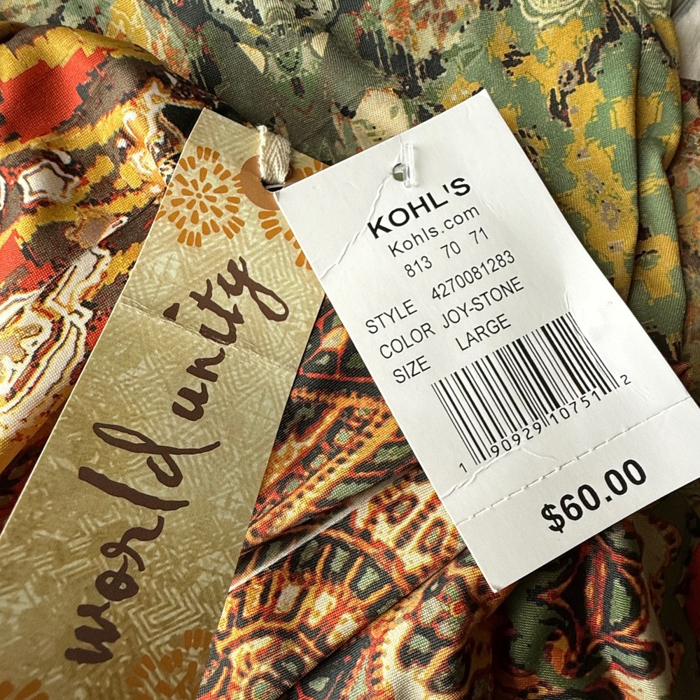 NWT Gold Pattern Dress - Picture 5 of 8